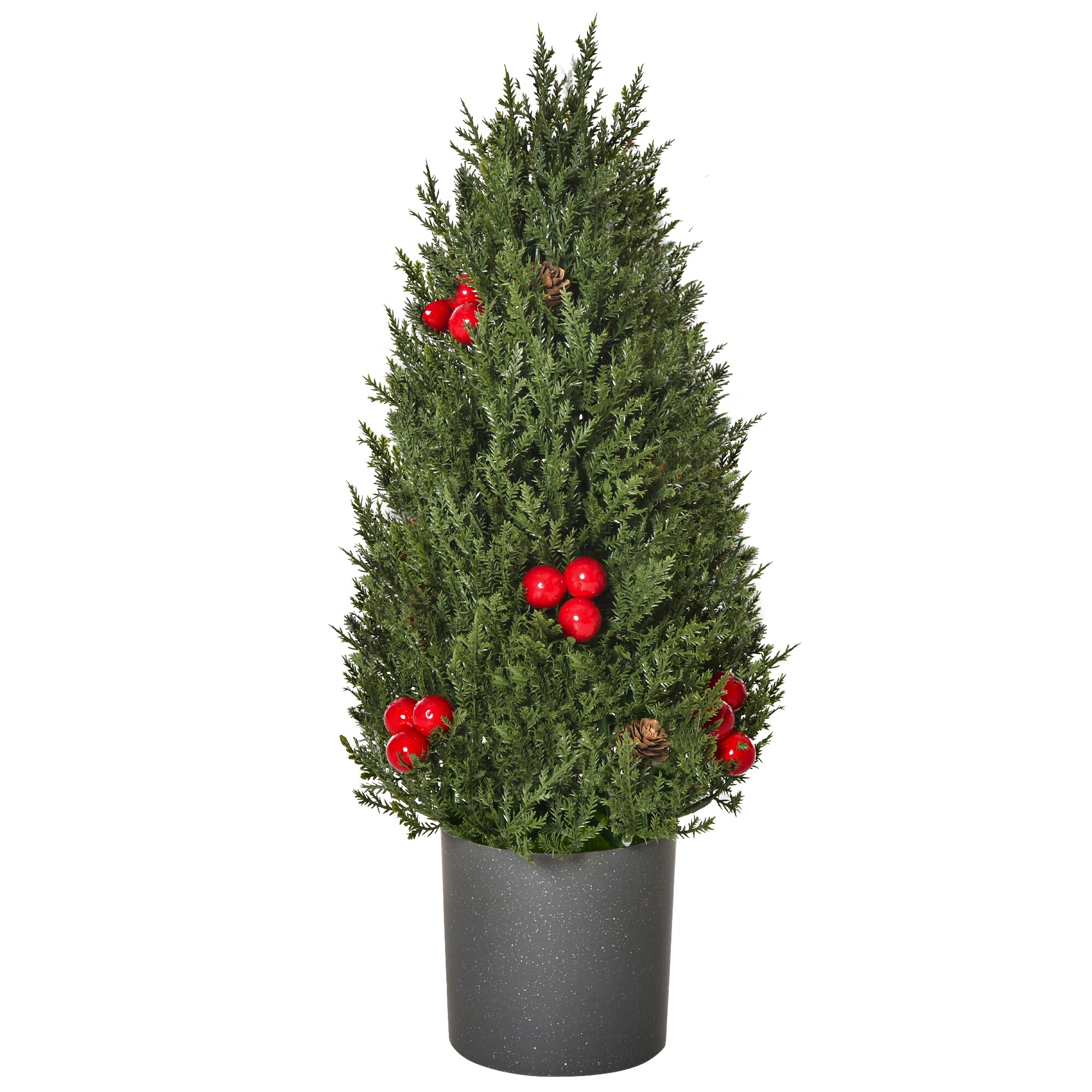 HOMCOM Künstlicher Weihnachtsbaum für den Tisch grün Ø27 x 47H cm