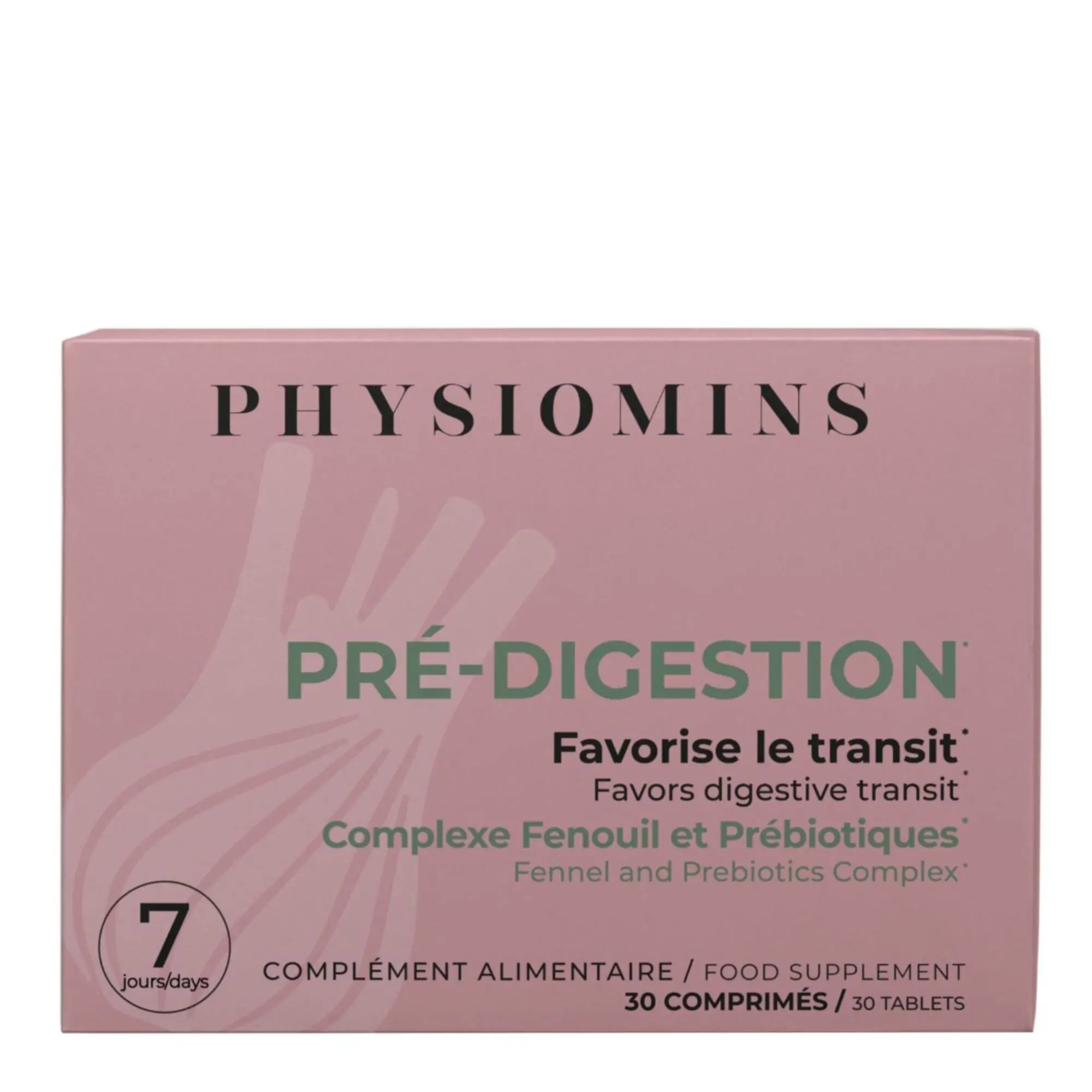 Physiomins - Pré-Digestion Favorise le transit30 comprimés - Complément alimentaire