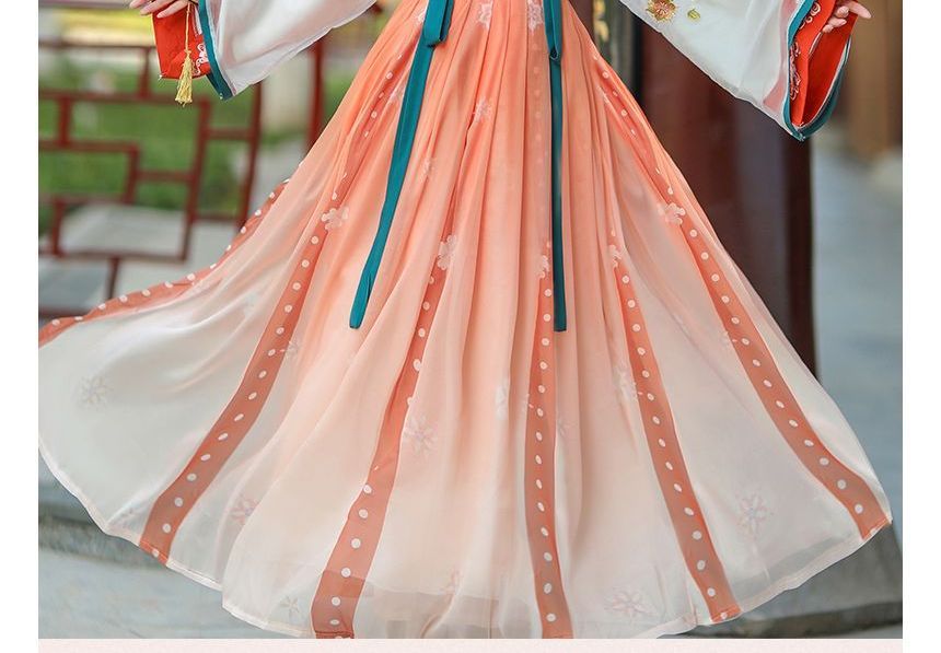 Francoix - Hanfu-kostuumset met bloemenverloop