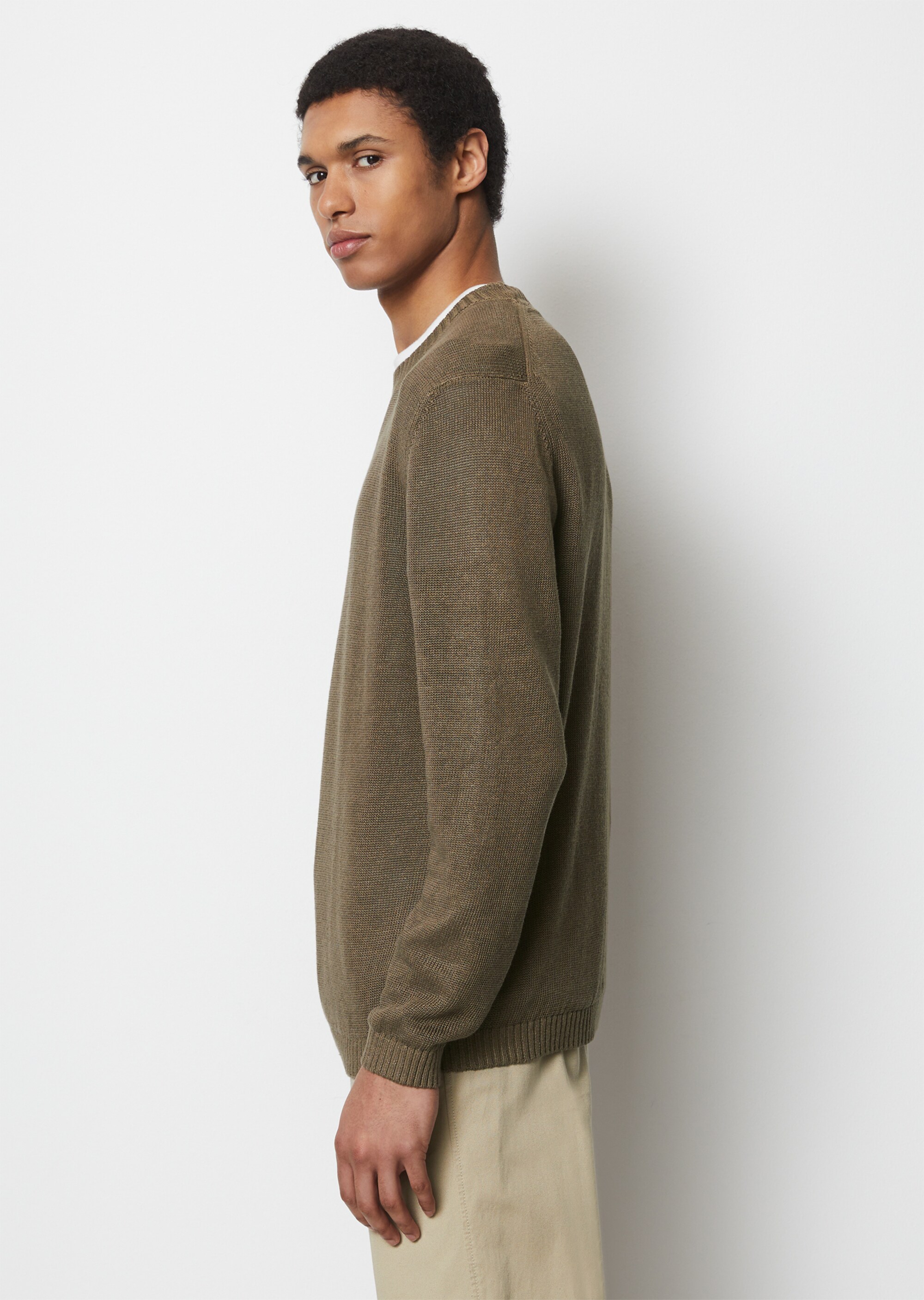 Pullover regular aus Baumwolle und Leinen