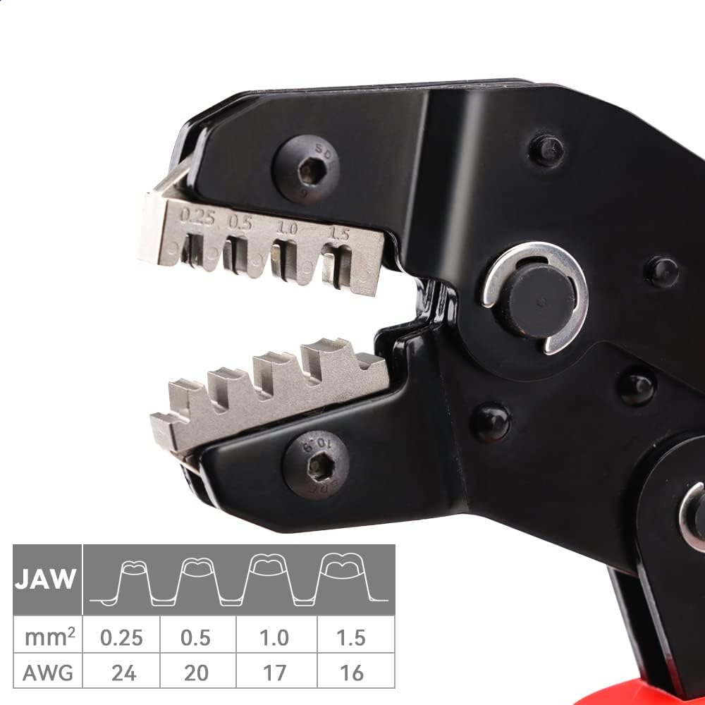 Crimpzange Werkzeug Kabelschuhzange 0.25-1.5mm² Press Zange Heimwerker Zubehör