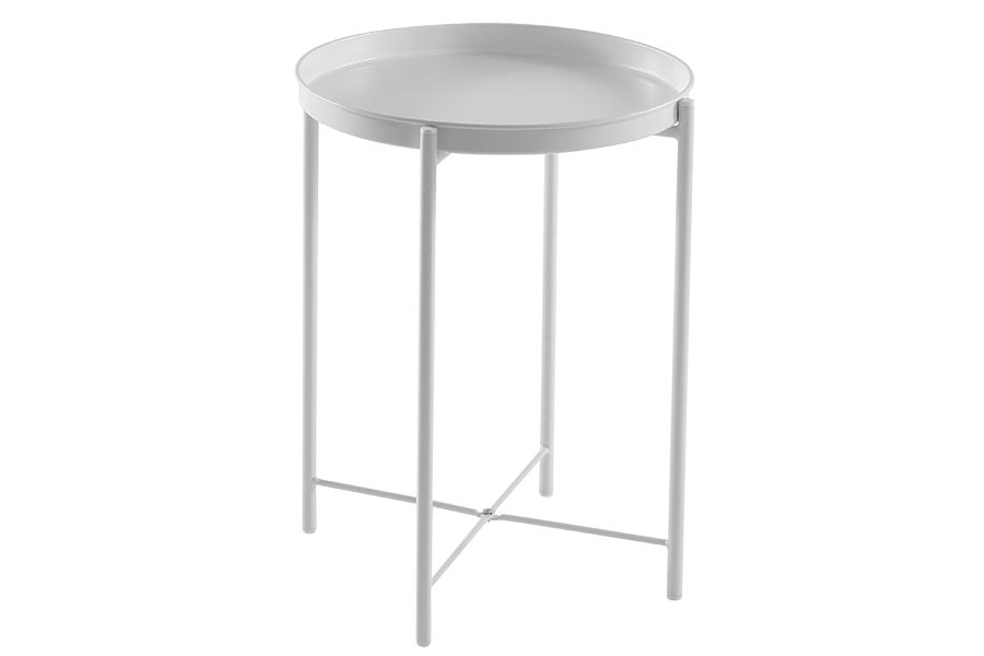 Jonas småbord Hvit metall. Ø41 cm