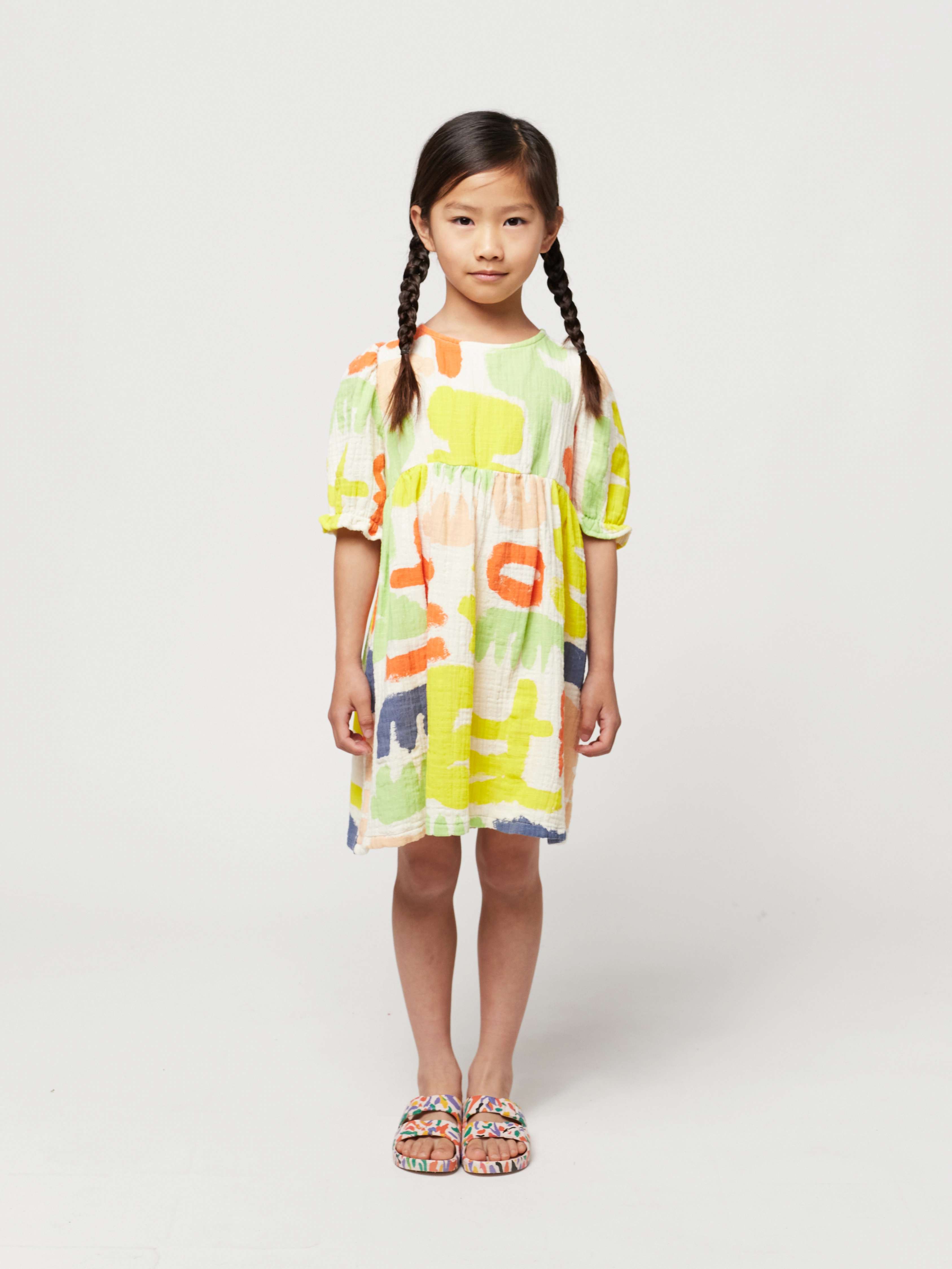 Kurzarm-Kleid CARNIVAL in offwhite