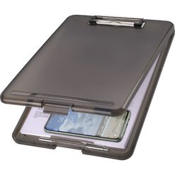 Porte-bloc avec compartiment 'the clip', A4, gris