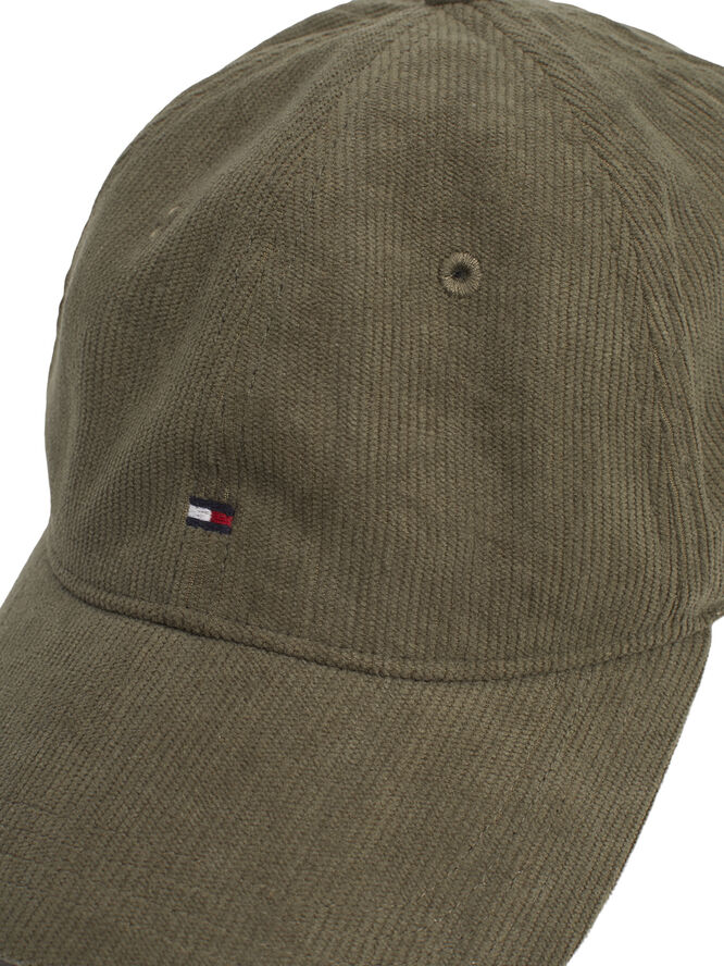 Tommy Hilfiger TH FLAG CORDUROY SOFT 6 PANEL Army green