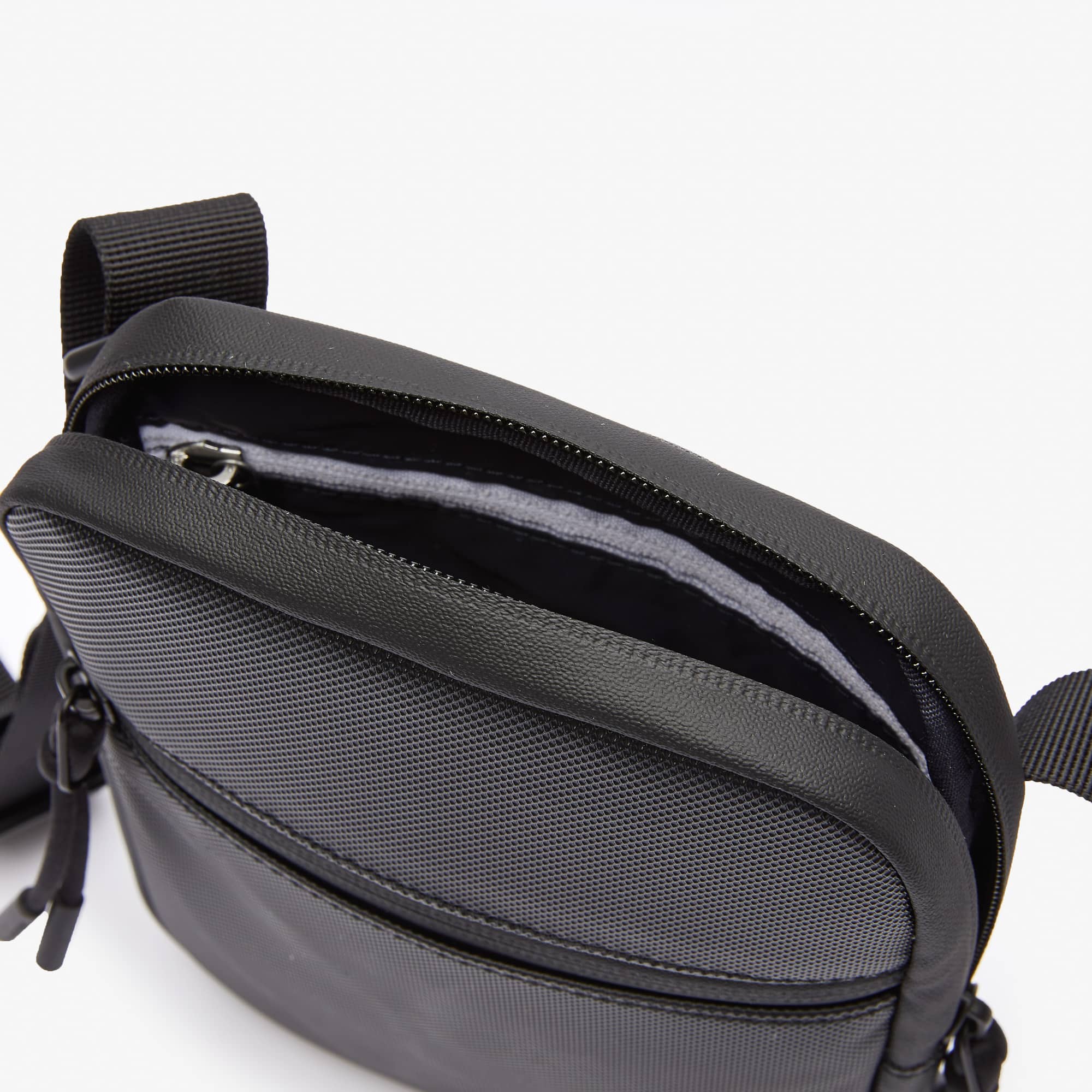 Petite sacoche plate LCST croisée en toile enduite Sacoches & Pochettes - Noir - Lacoste - Homme