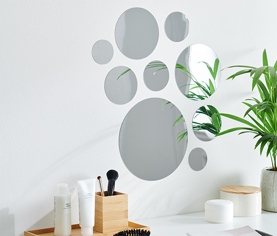9 selbstklebende Spiegelsticker