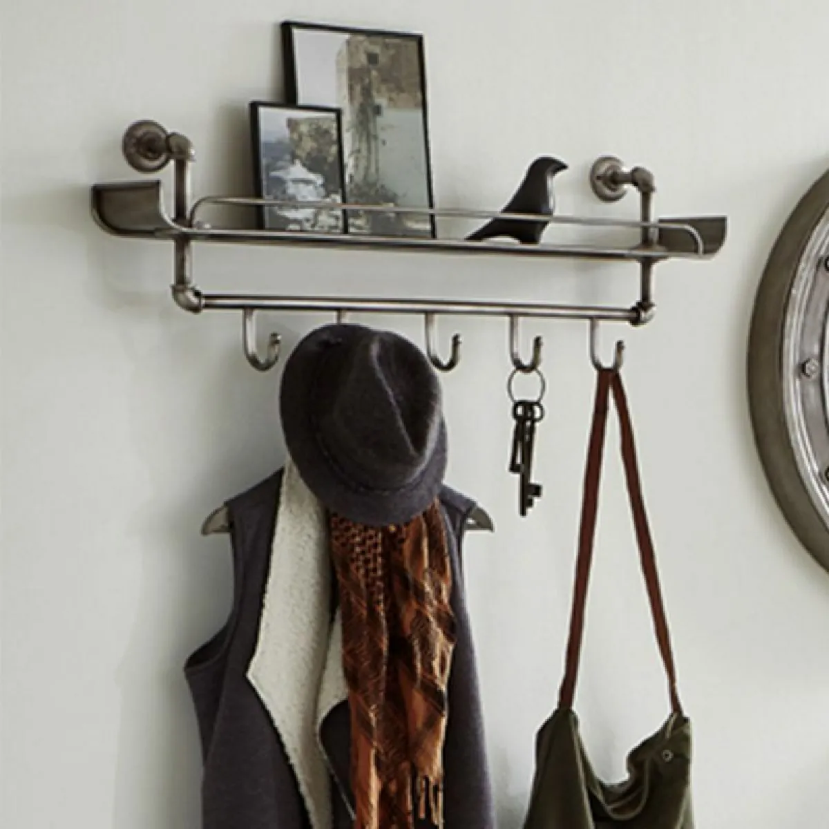 Paris Prix Patère Murale Vaded - 95 cm - Anthracite