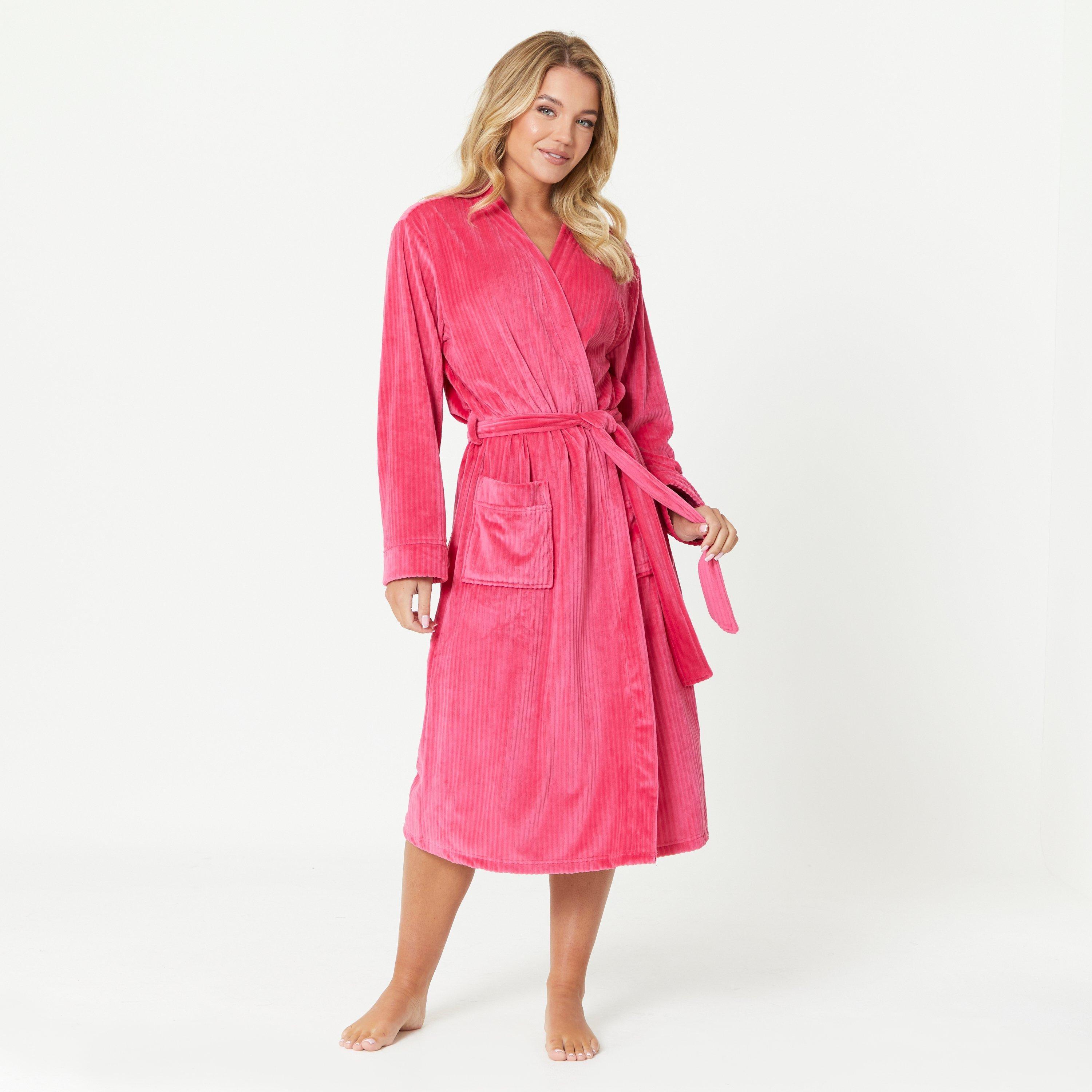 Be You Ribbed Ribbed Texture Longline Robe
