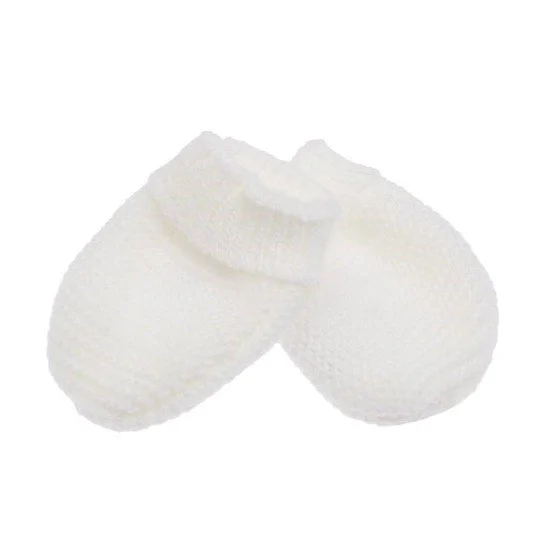 Moufles bio collection Tricot   Blanc        de               P'tit bisou