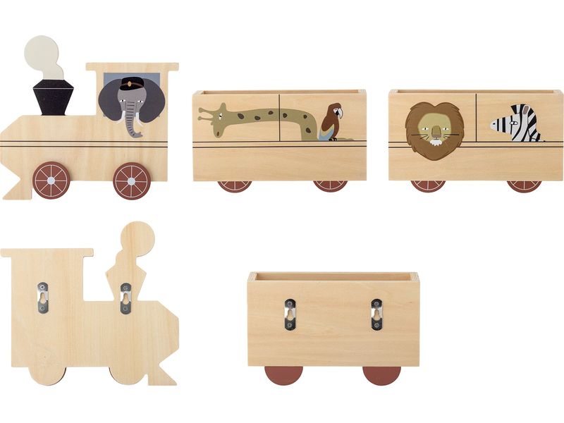 Bloomingville Wandregal Mallen 60 x 20 x 8 cm, Natur Kinderregal