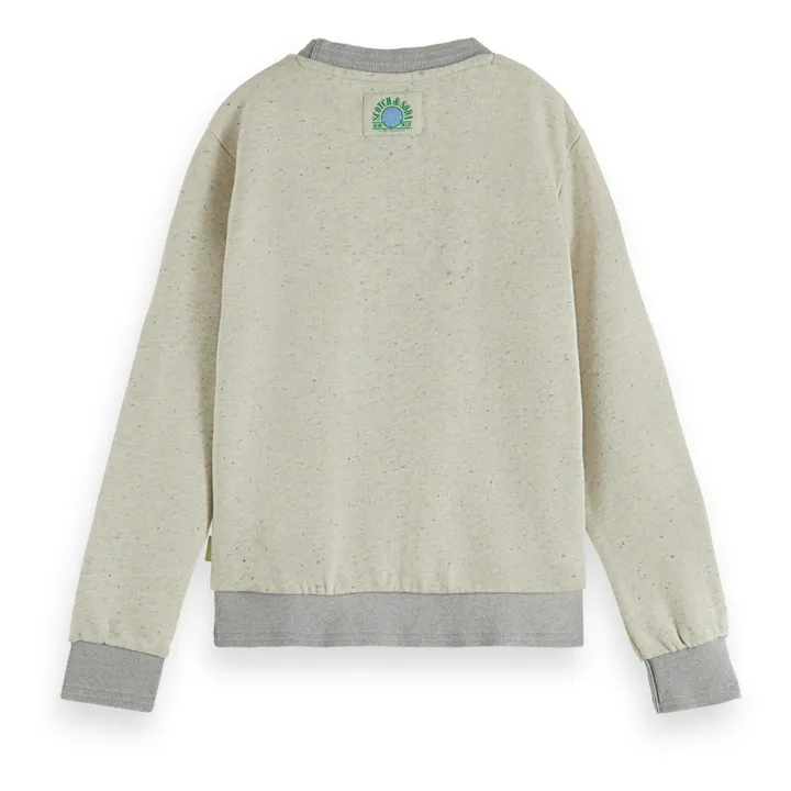 Scotch & Soda Sweat Col Rond Artwork | Gris chiné