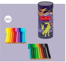 Faber-Castell viltstiften - Connector Dino - 20 stuks in draaiblik - FC-155546