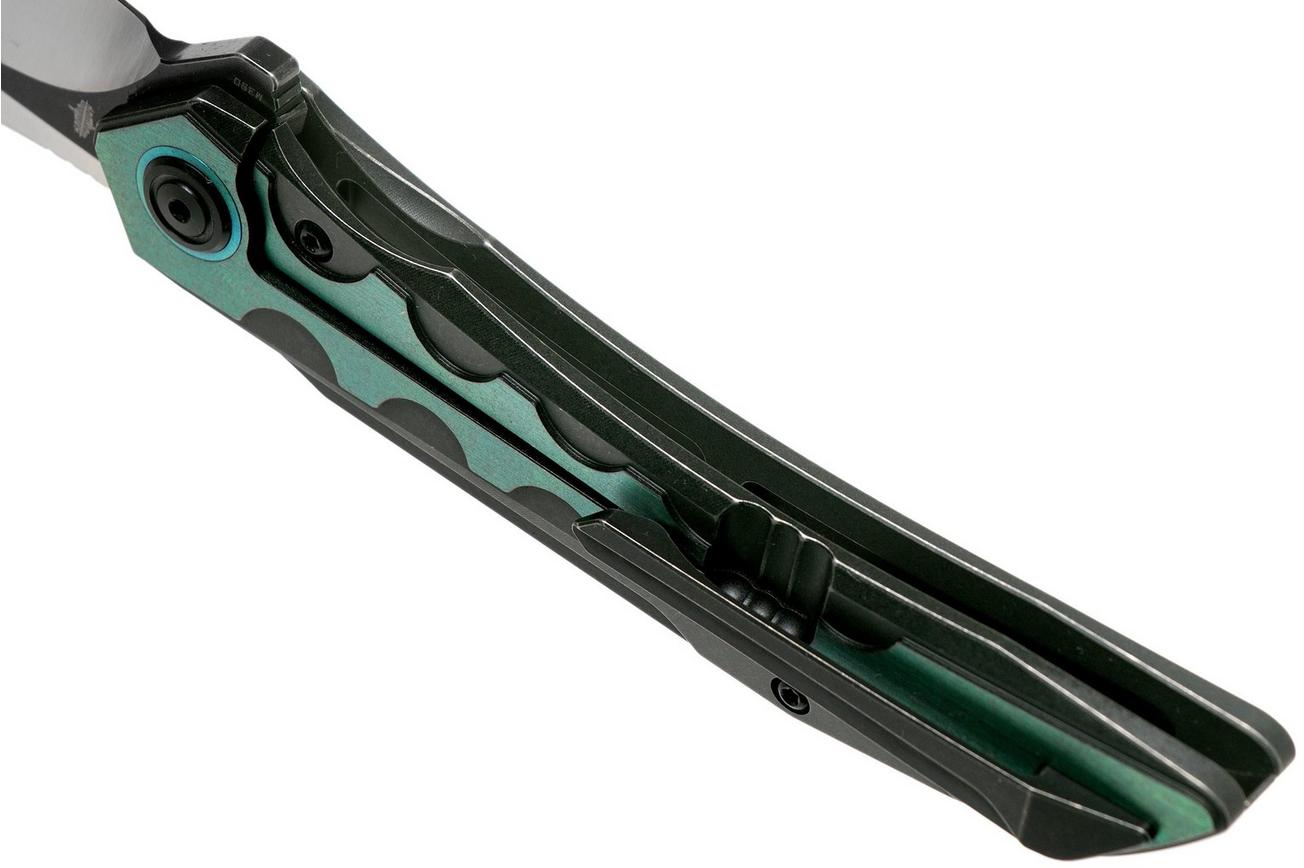 Bestech Samari BT2009C Titanium Black Green zakmes, Kombou design
