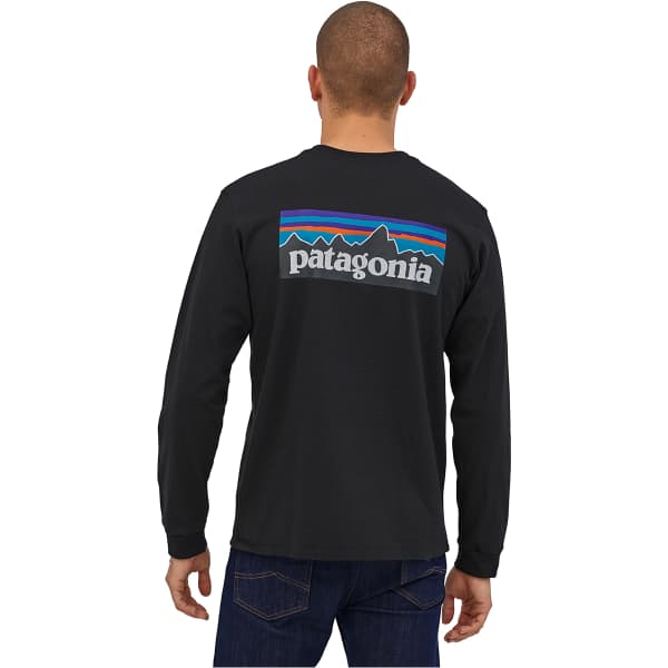 T-shirt PATAGONIA M'S L/S P-6 LOGO RESPONSIBILI-TEE BLACK