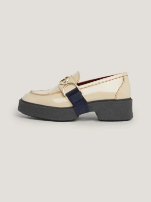 Mocassins plataforma robustos de couro