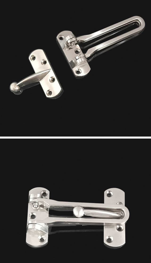 Sikkerhedsdørlås Swing Bar Sort