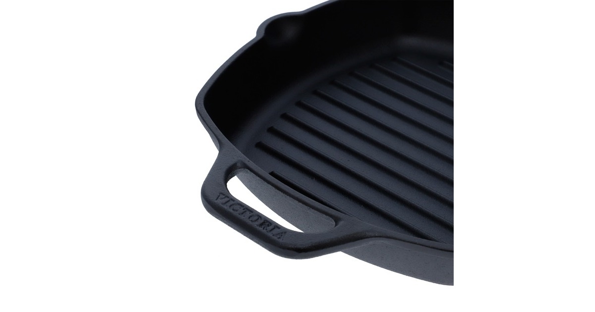 VictoriaSquare Grillpan 25 cm, Seasoned bak-/braadpan  (Zwart, Color packaging)
