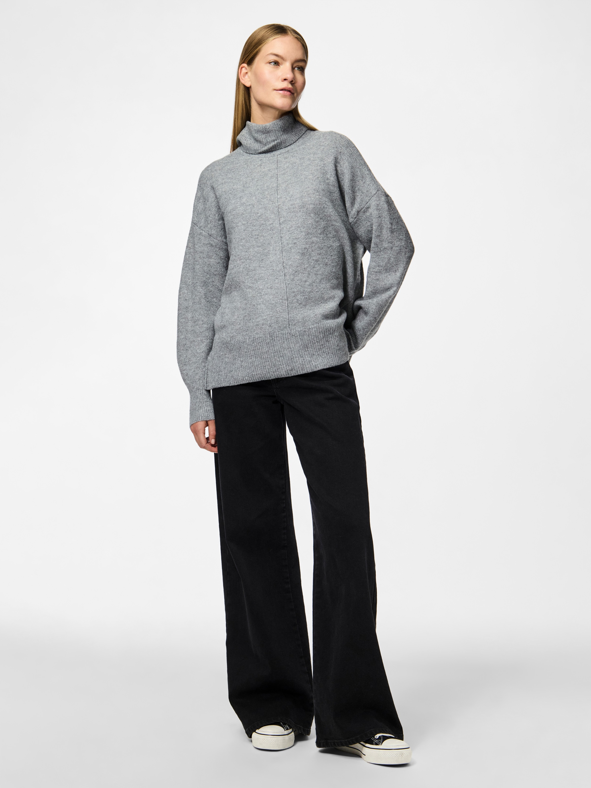pieces Rollkragenpullover »PCMALOU LS ROLLNECK KNIT NOOS BC«
