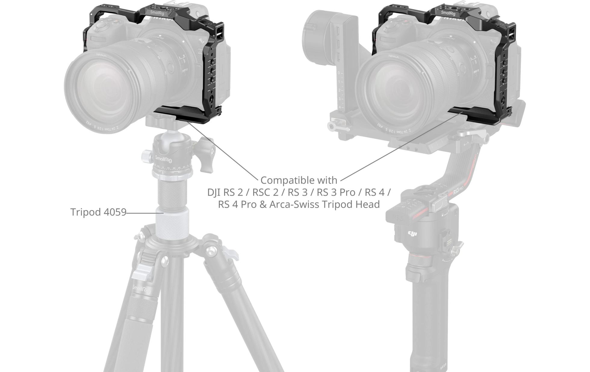 Cage für Nikon Z 6IIISchützt die Kamera und ermöglicht dennoch den Zugriff auf die Schnittstellen