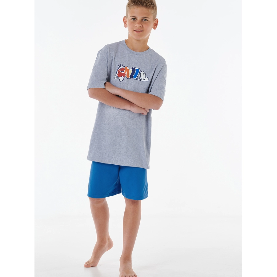 Schiesser Pyjama Organic Cotton grau-mel.
