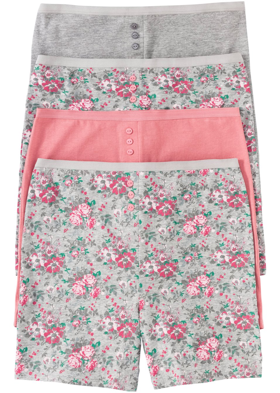 Lot de 4 boxers longs à taille haute
