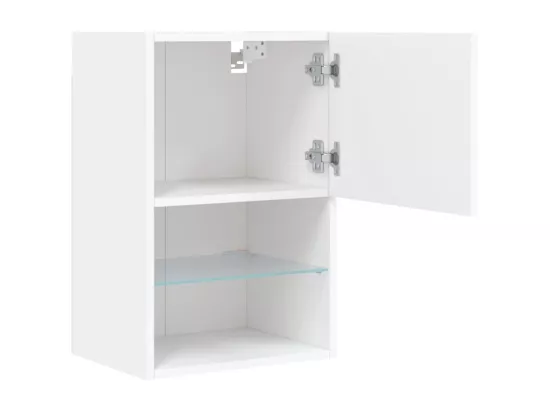 Meuble TV avec lumières LED blanc 40,5x30x60 cm