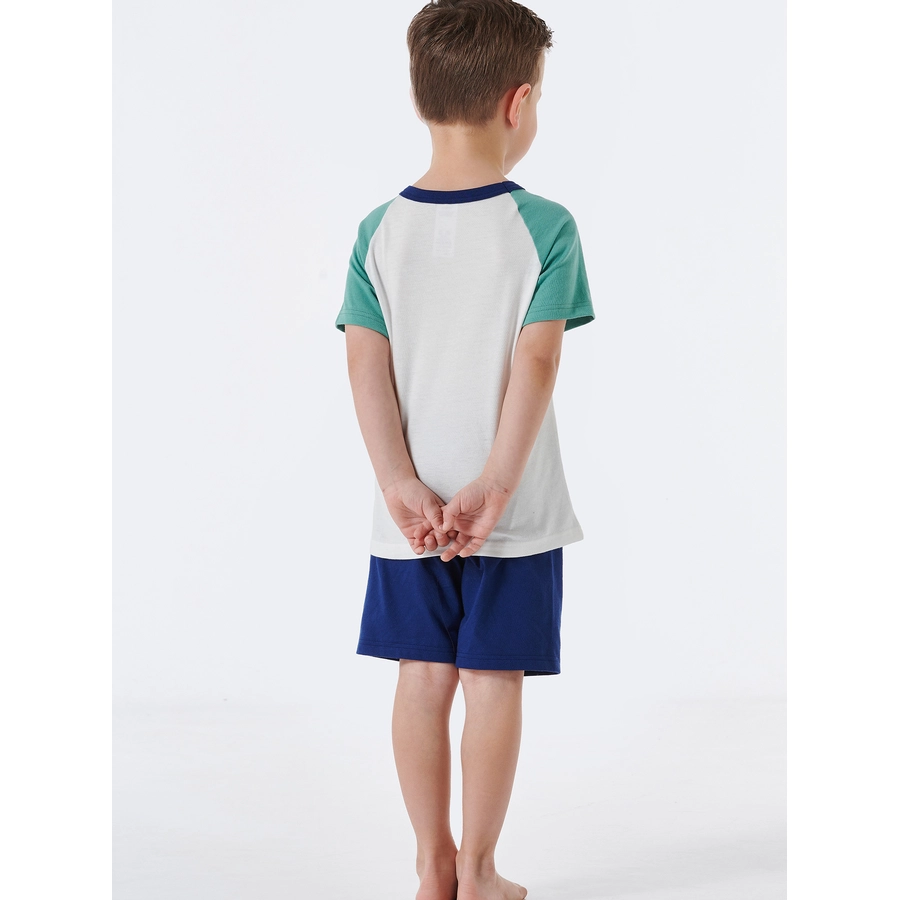 Schiesser Pyjama Casual World Organic Cotton off-white