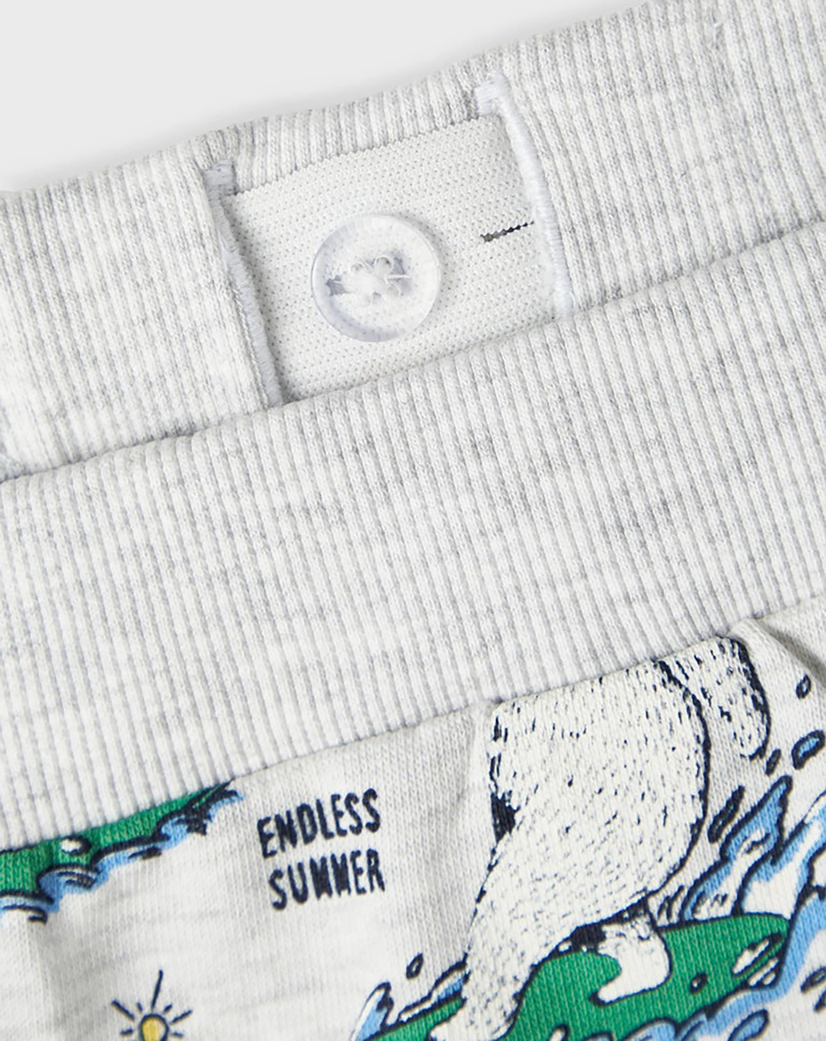 Sweatshorts NMMJESSE - WAVES in light grey melange