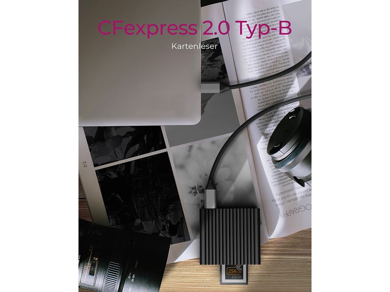 ICY BOX Card Reader Extern IB-CR404-C31 Externer Multi-Kartenleser mit USB 3.1 Typ-C