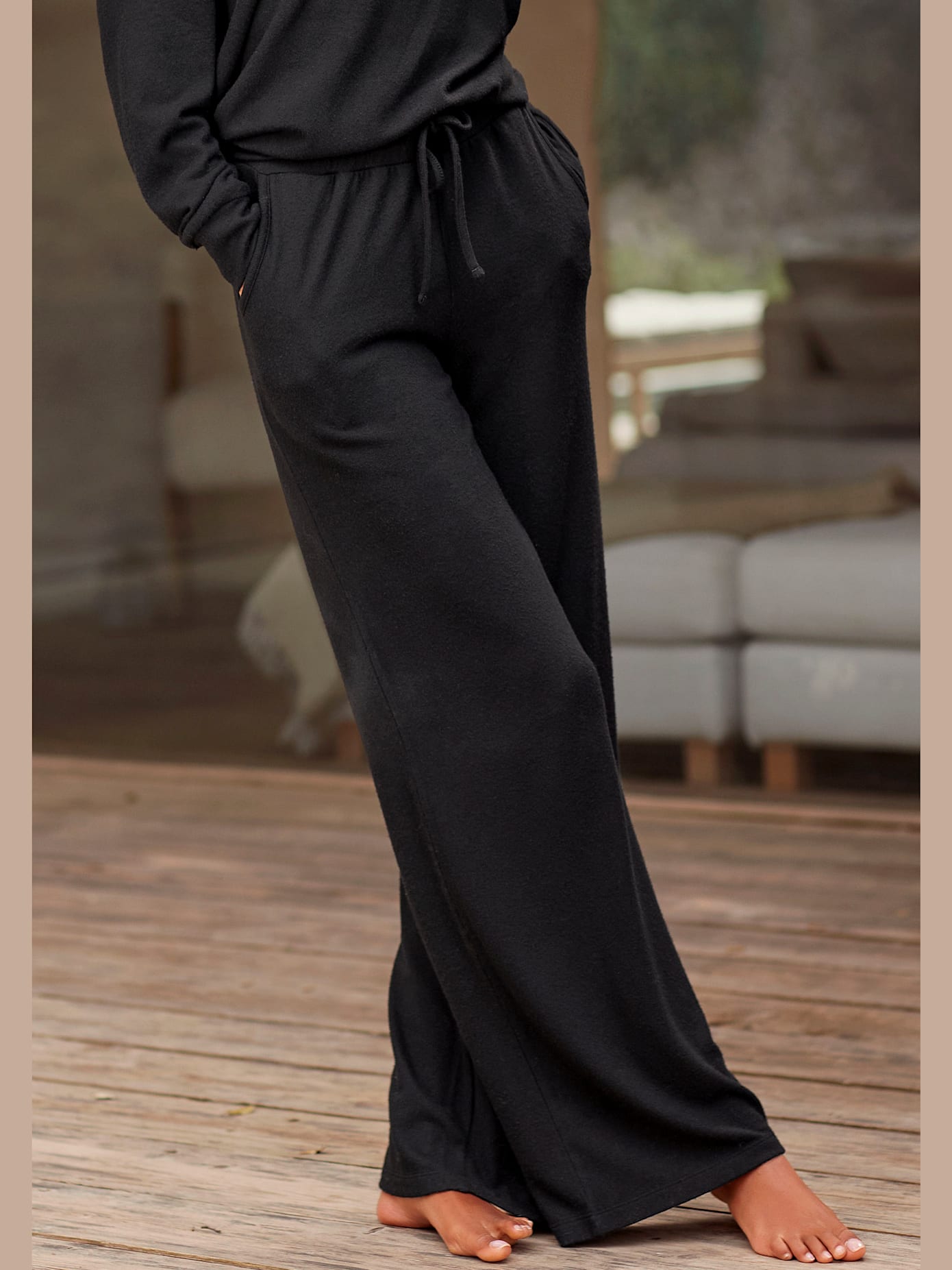 Pantalon lounge pantalon confortable avec jambes larges