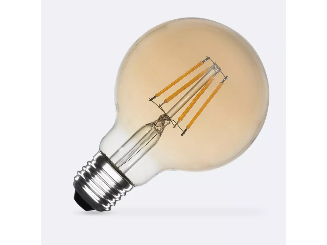 Ampoule LED Filament E27 6W 540 lm G80 Gold No Flicker 2700K Blanc chaud