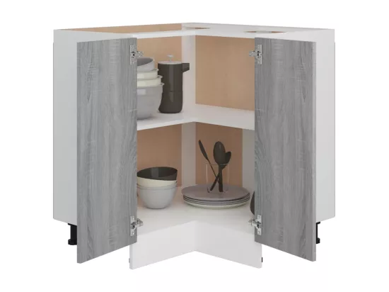 Armoire de cuisine sonoma gris 75,5x75,5x81,5cm bois ingénierie