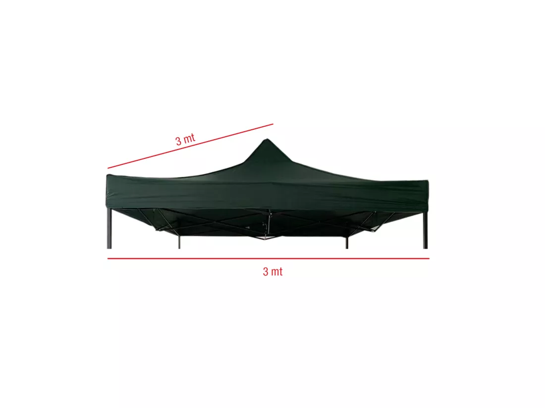 Housse De Remplacement Pour Gazebo Vert Polyester Anti Uv 3x3