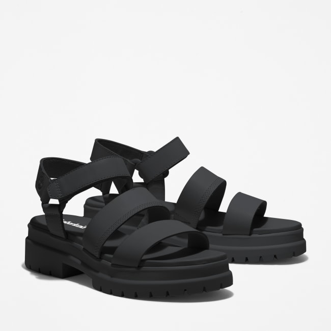 Sandalo a 3 Fasce London Vibe da Donna in colore                nero