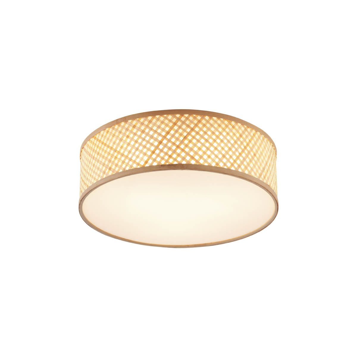 Oosterse plafondlamp bamboe naturel 40cm - Tremmo