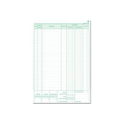 Exacompta - Manifold Carnet de caisse - 50 dupli - A4
