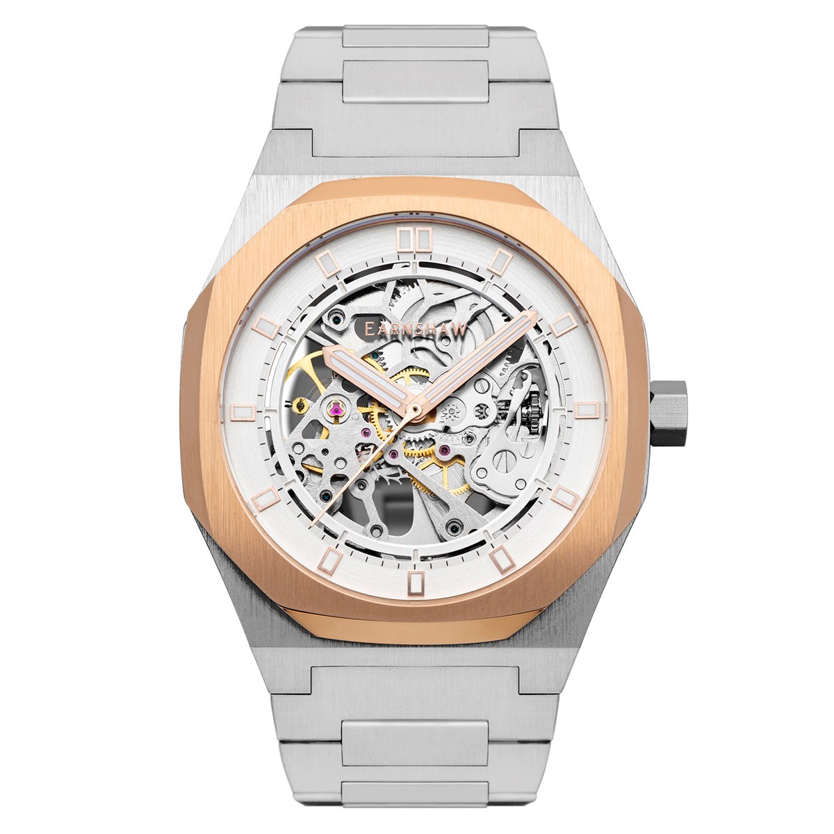 Montre automatique squelette en acier inoxydable DRAKE