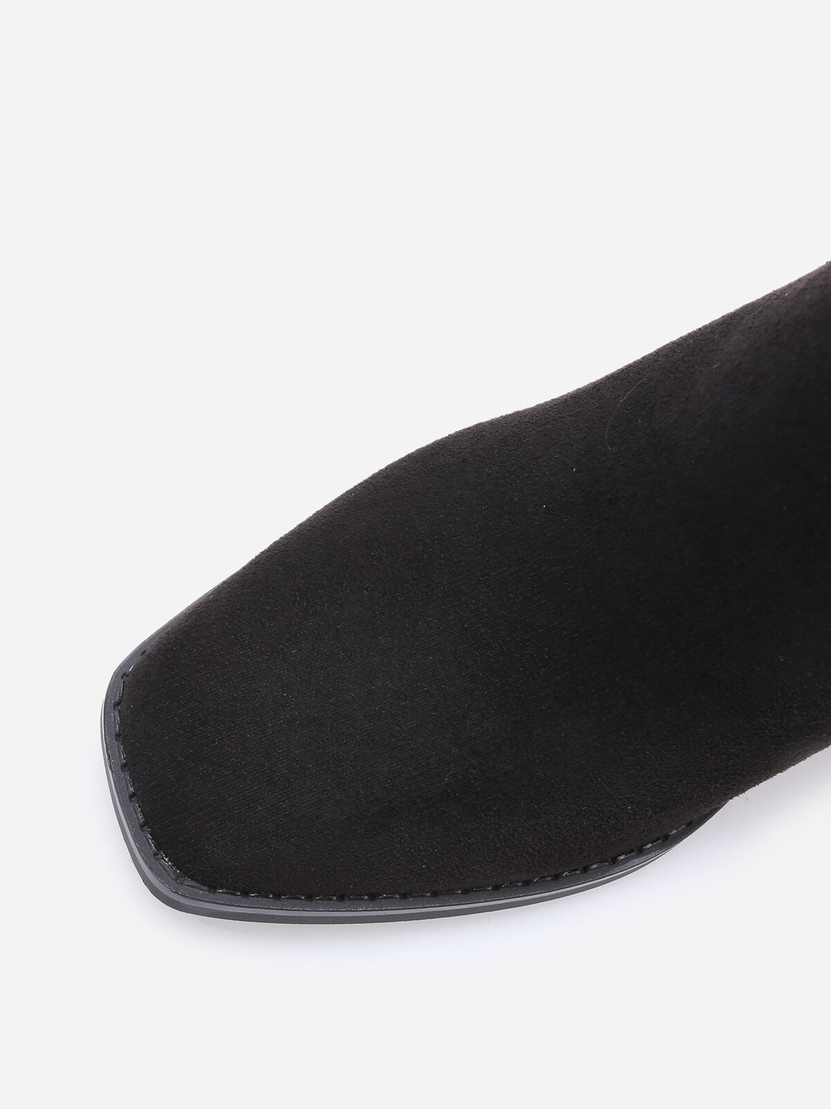 Bottines à paillettes et boucle métallique- Noir