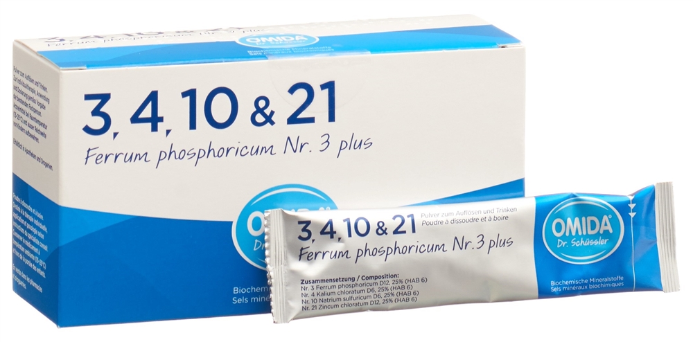 Omida Nr3 Ferrum phosphoricum plus Plv Btl 12 Stk