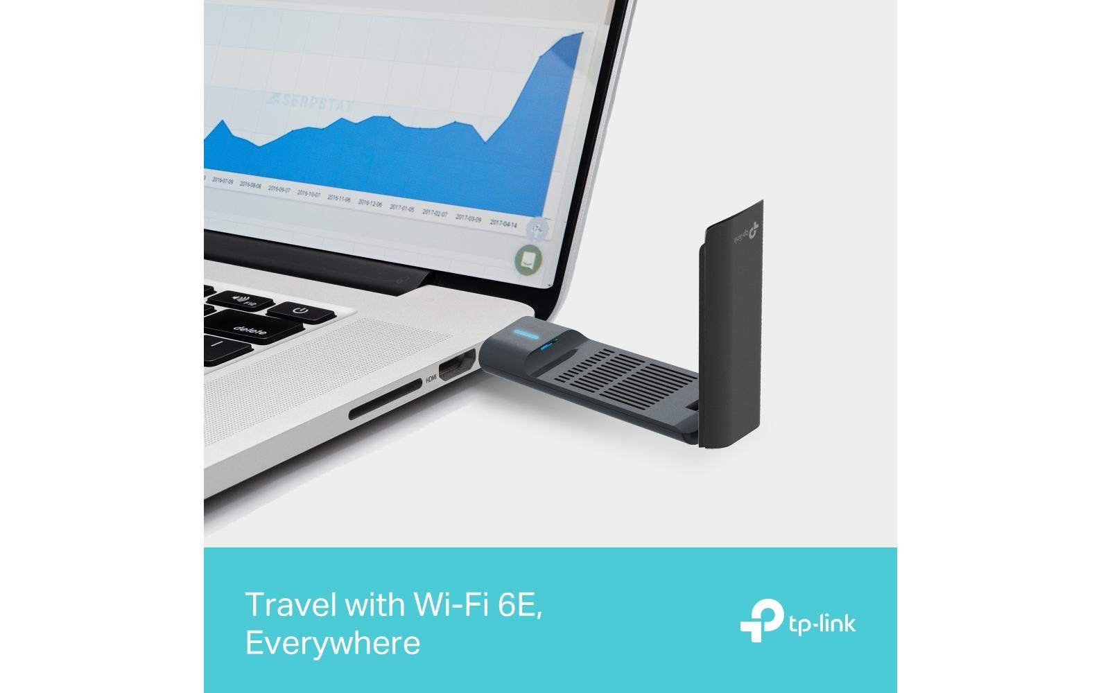 WLAN-AC USB-Stick Archer TXE70UHAXE5400 Wi-Fi 6E Drahtloser USB-Adapter mit hoher Verstärkung