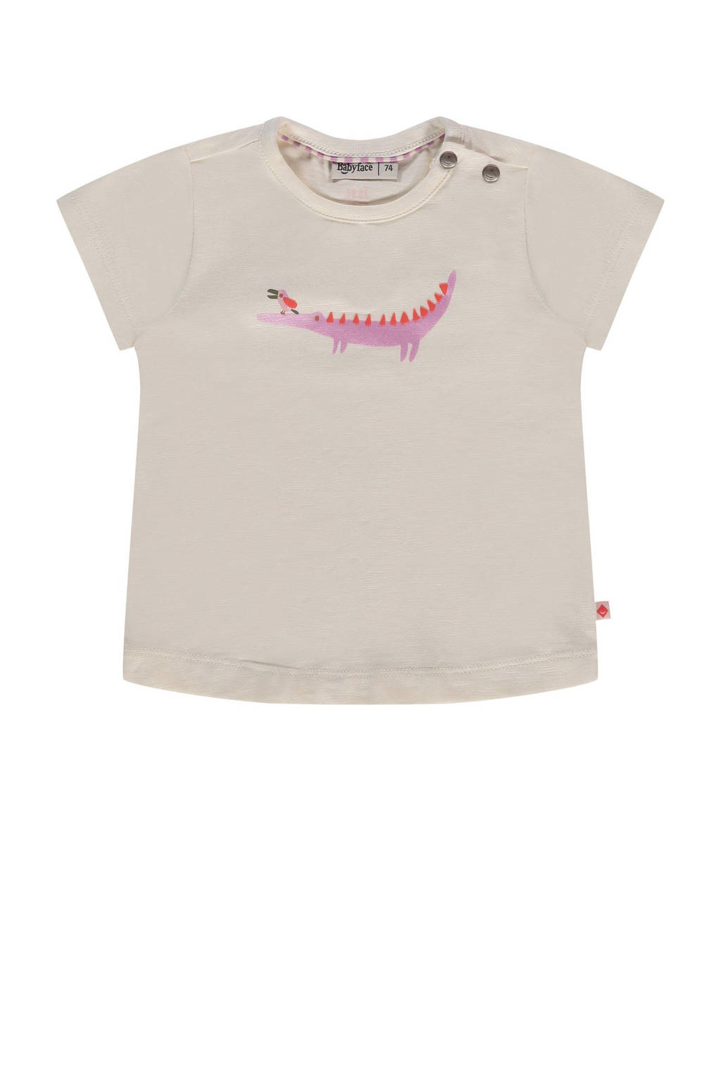 Babyface baby T-shirt met printopdruk ecru