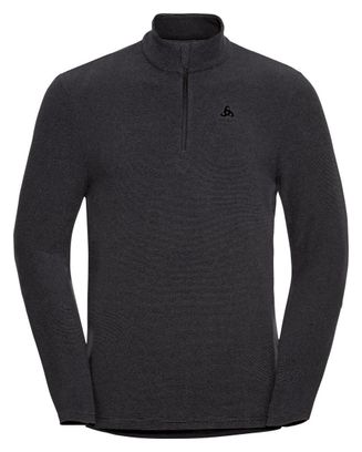 Maillot Manches Longues Odlo 1/2 Zip Roy Gris Foncé