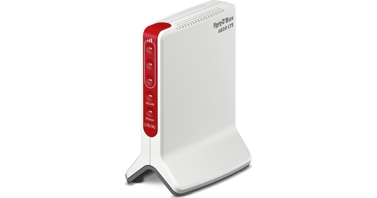 FRITZ!Box 6820 LTE v3 International wlan lte router  (Wit/rood, 4G (LTE), 3G/3G+ (UMTS/HSPA+), Mesh Wi-Fi)