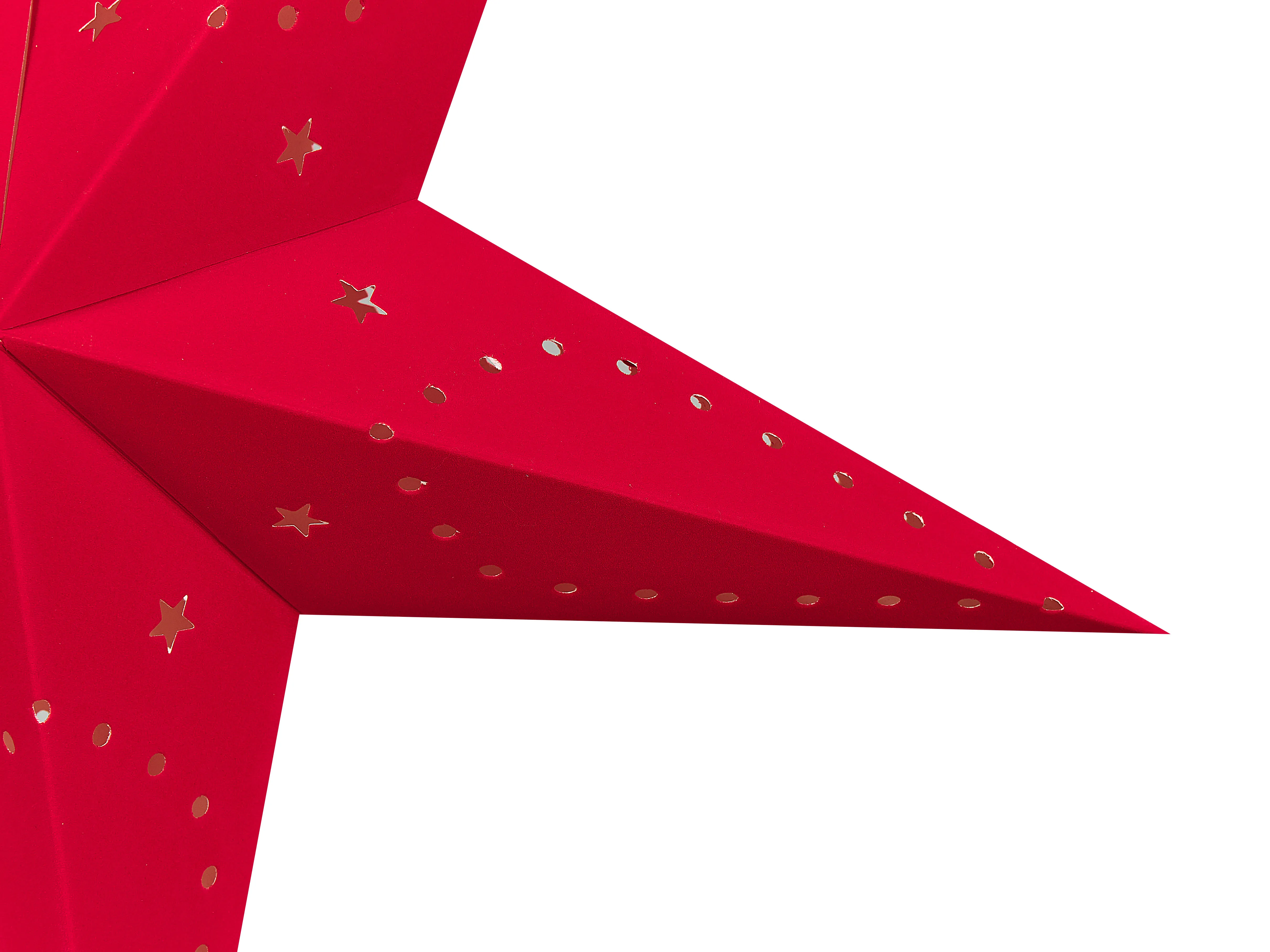 Set van 2 hangende decoraties LED MOTTI Ster 60 cm Rood