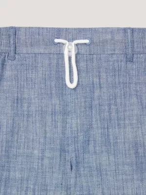 Calça Jogger Cargo Chino Adaptável em Chambray