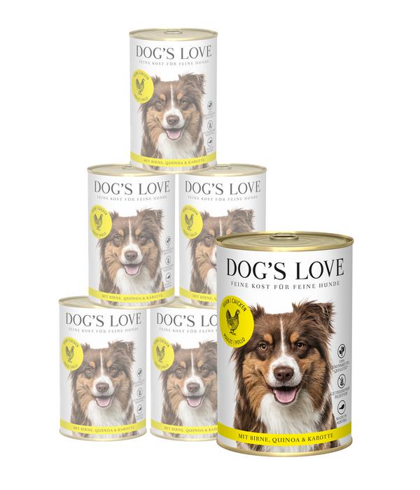 DOG'S LOVE Nassfutter für Hunde Adult, 6 x