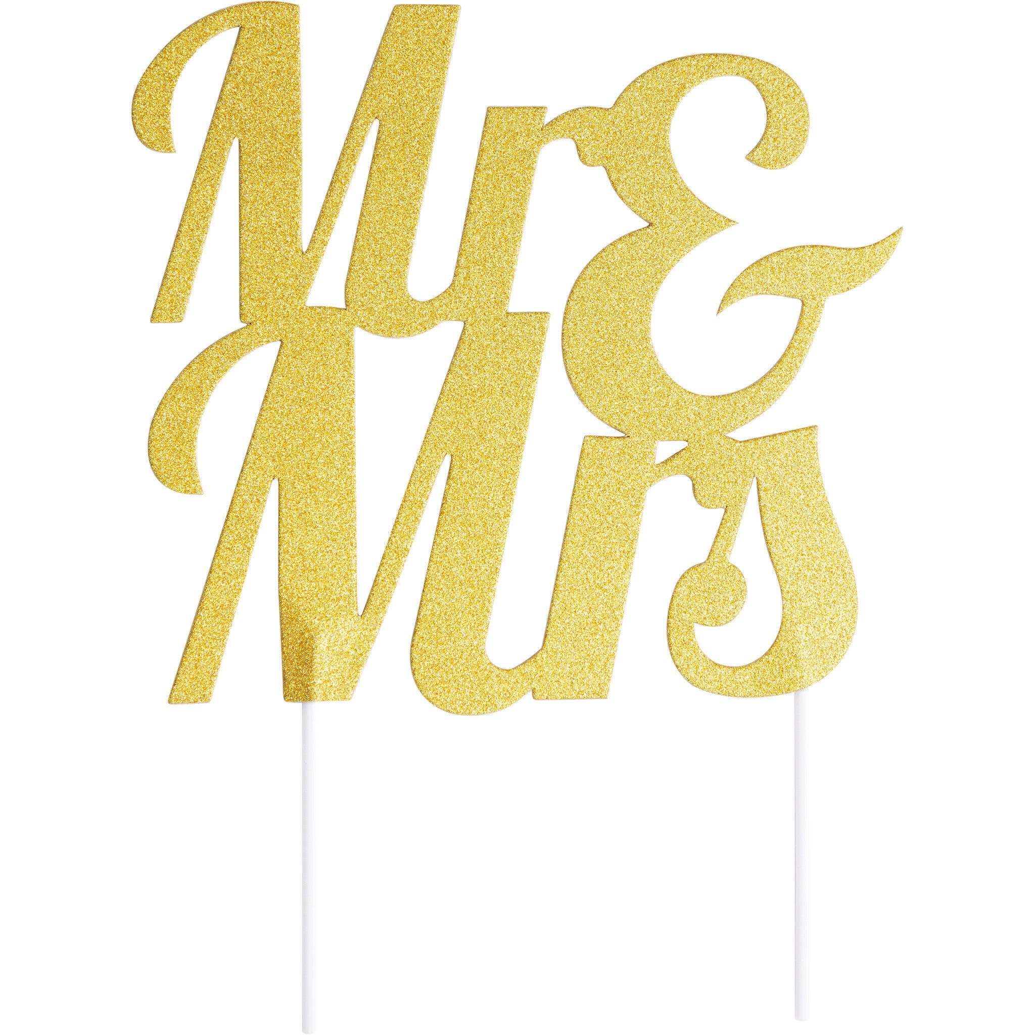 Gouden Bruiloft Taarttopper Mr & Mrs 23cm