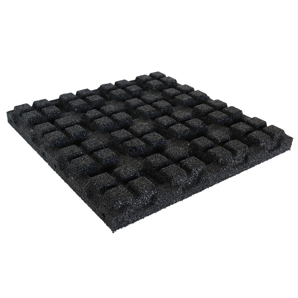 Rubbertegel 75 mm - 50 x 50 cm - Zwart