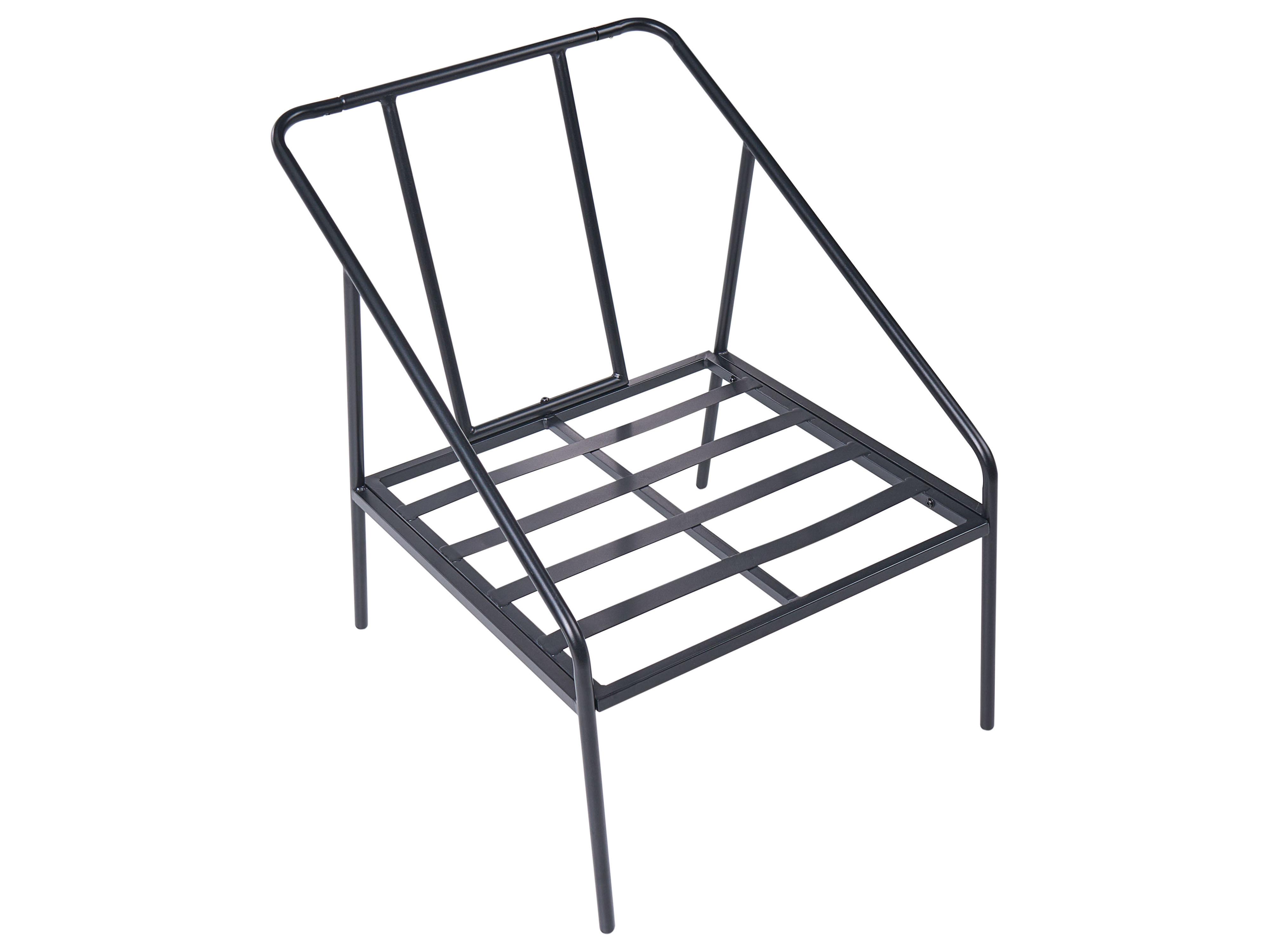 Loungeset met tafel 4-zits USTICA Metaal Zwart